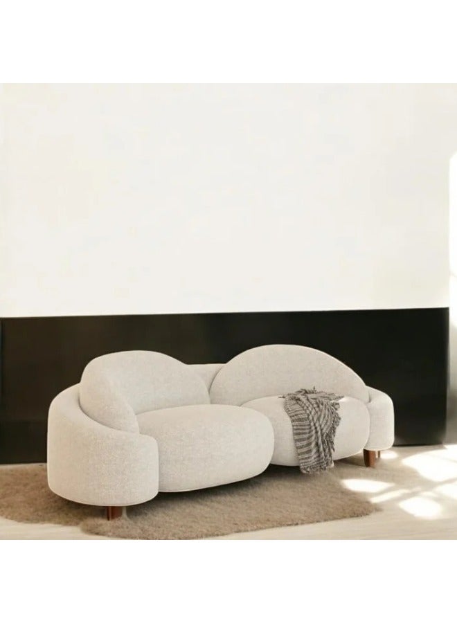 KUSTOMDECO Aeris 2 Seater Sofa Boucle Fabric - Customizable Sectional Sofa for Living Room, Premium Upholstery For Living Room - Image 1