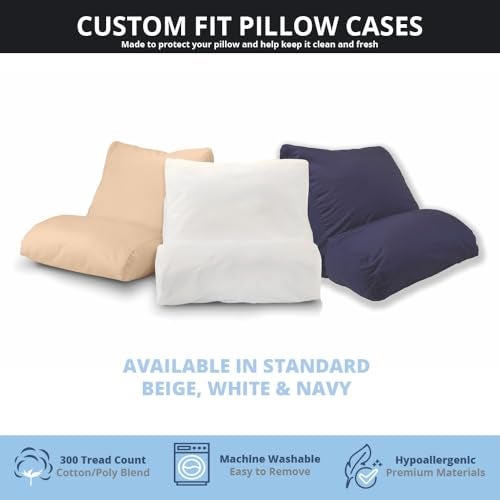 Contour Flip Pillowcase Protector, Beige Standard (20 inch Width) - Image 3