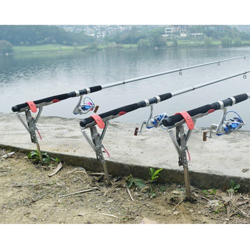 JOOJA Stainless Steel Rod Stand - Automatic Spring Fishing Rod Holder - High Sensitivity - 2 Pack - Image 5