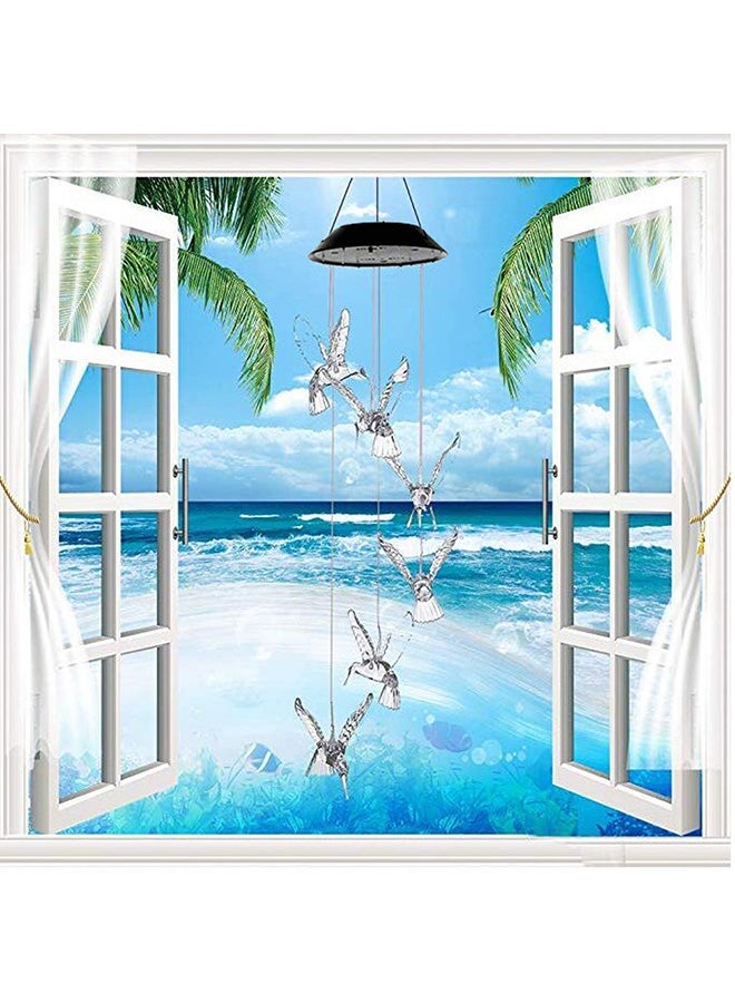 Solar Power Colour Changing Wind Chime Lamp Clear  - Image 4