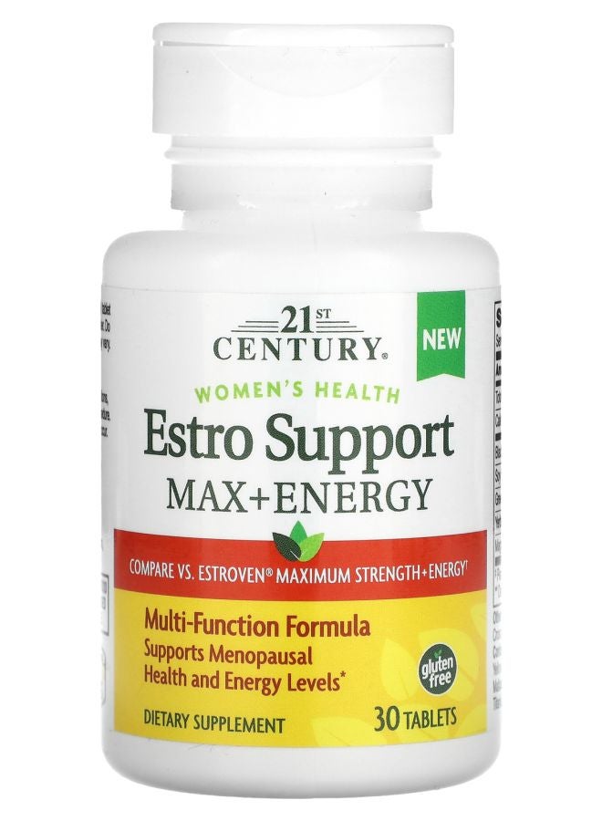 21st Century Women's Health Estro Support Max + Energy 30 Tablets - Image 1
