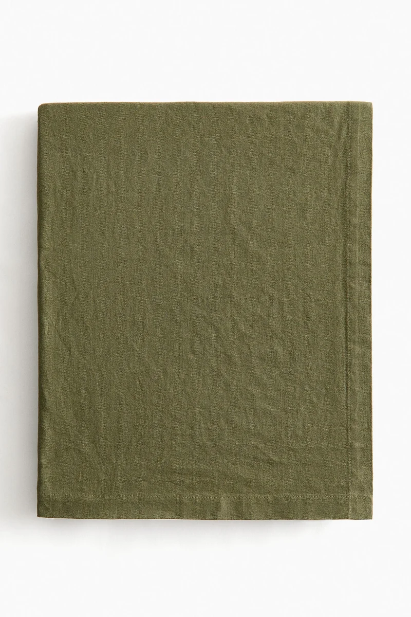 اتش اند ام مفرش مائدة من مزيج الكتان