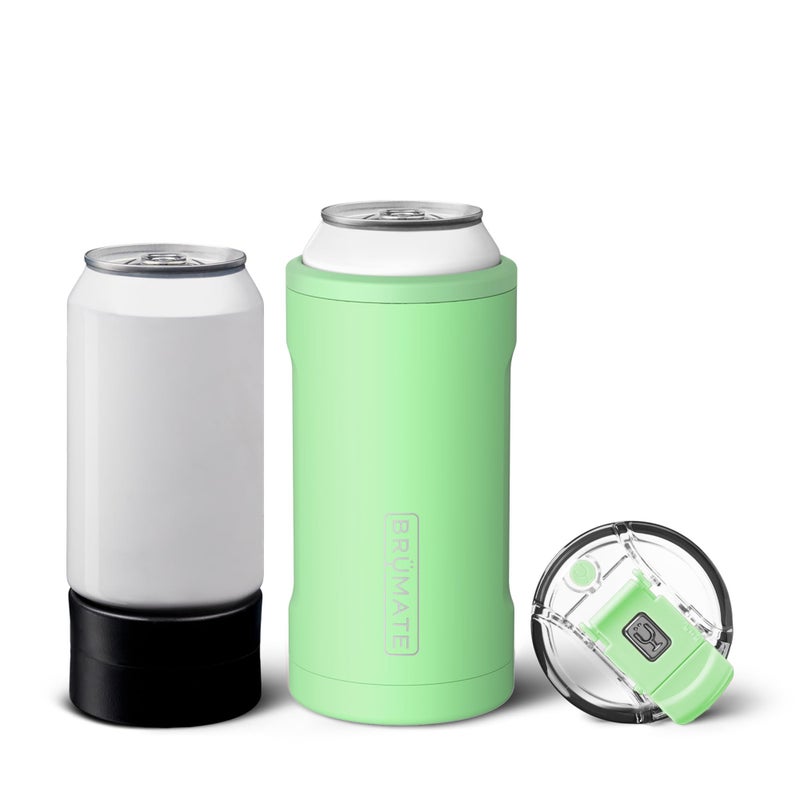 BrMate Hopsulator Trio 3in1 Insulated Can Cooler for 12oz 16oz Cans 100 Leak Proof Tumbler with Lid Insulated for Beer Soda and Energy Drinks Kiwi