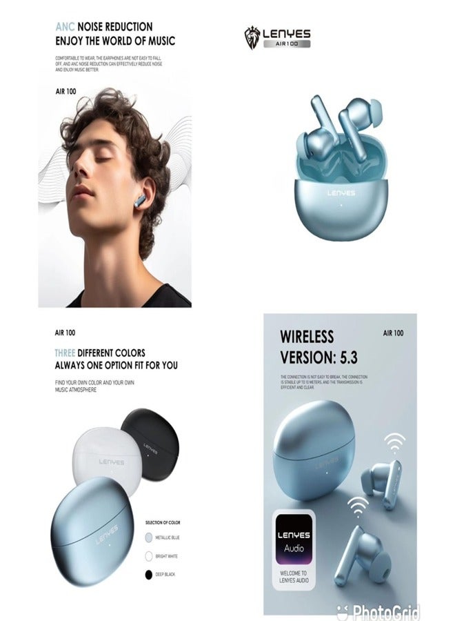Lenyes Air100 Milano Active Noise Cancelling Wireless Earbuds - Bluetooth 5.3 - Premium Sound Quality - Image 2