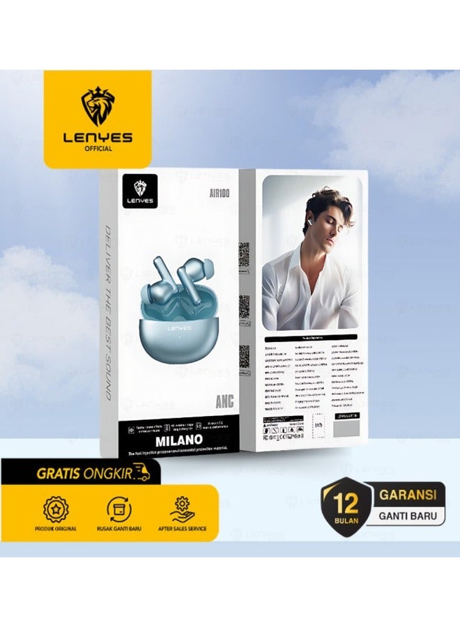 Lenyes Air100 Milano Active Noise Cancelling Wireless Earbuds - Bluetooth 5.3 - Premium Sound Quality - Image 5