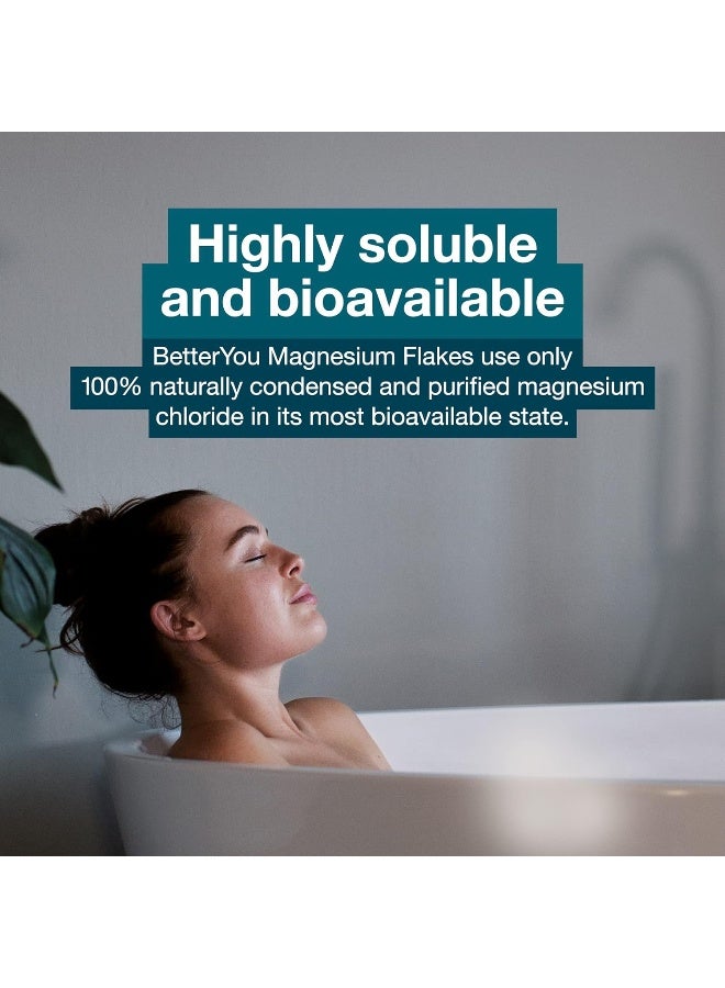 BetterYou Magnesium Flakes | Pure, Clean and Natural Source Magnesium Chloride Bath Flakes | Magnesium Bath Salt | Detox Bath Salt | Cleansing Bath | Vegan & Palm-Oil Free | 35 oz - Image 5