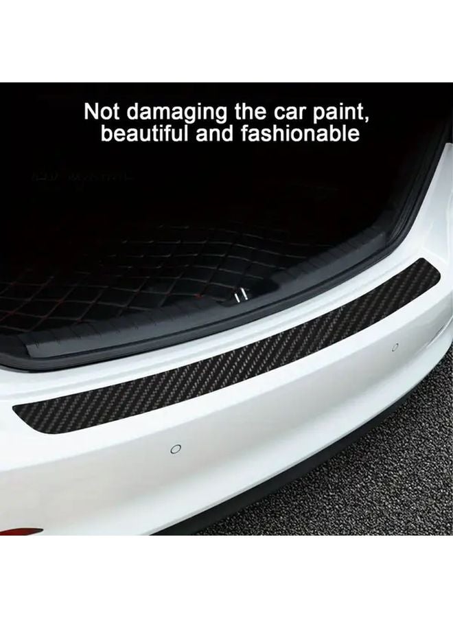 Black 4D Carbon Fiber Car Rear Bumper Protector Scratch Resistant Self Adhesive Anti Collision Strip - Image 5