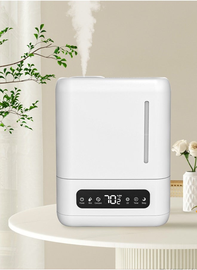 Joshberg Humidifier for Bedroom, 4L Mist Humidifier Ultrasonic Large Capacity，Mist Level Control, Quiet Sleep Mode, Intelligent humidity regulation，Essential Oil Diffuser,Large Room Humidifiers with Timer and UV sterilization,Lower Noise,White  - Image 1