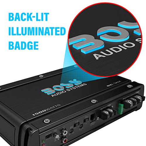 BOSS Audio Systems OX1.5KM Onyx Series Car Audio Subwoofer Amplifier – 1500 High Output, Class A/B, 2/4 Ohm, Low/High Level Inputs, Low Pass Crossover, MOSFET Power, Monoblock, Full Range - Image 4