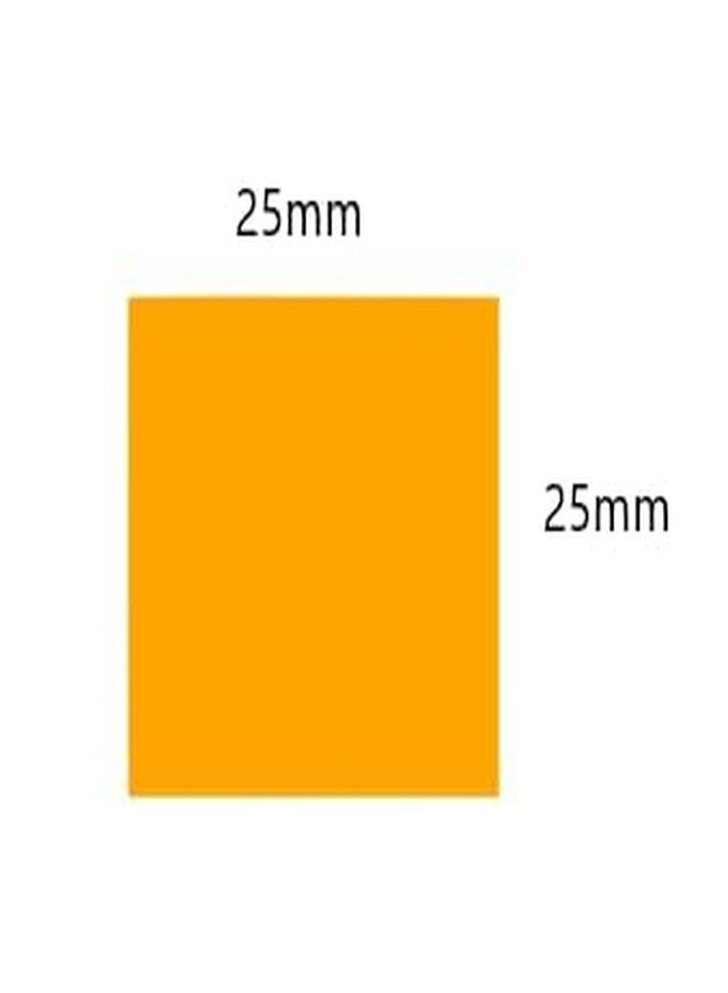 Sehgal Store Square Shape Self Adhesive Paper Sticker Labels 25mm [1Inch] for Fike Classification, Origanizing, School ad Office (Orange) - Image 2