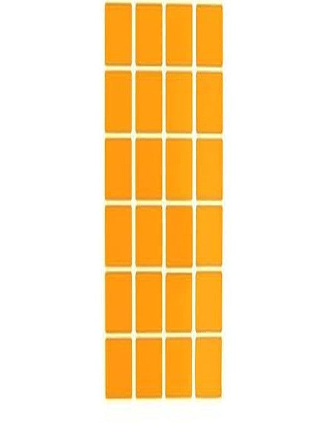 Sehgal Store Square Shape Self Adhesive Paper Sticker Labels 25mm [1Inch] for Fike Classification, Origanizing, School ad Office (Orange) - Image 1