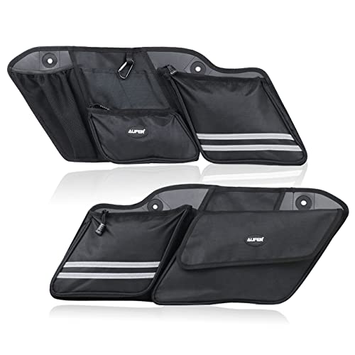 AUFER 2PCS Hard Saddlebag Side Organizer Bag Compatible With For 2014-2024 Touring Street Glide Road King Road Glide Electra Glide Saddle Bag Organizers Storage bag(L+R Side) - Image 1