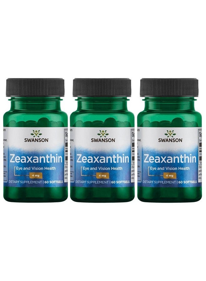 Swanson Zeaxanthin 4 Milligrams 60 Sgels 3 Pack
