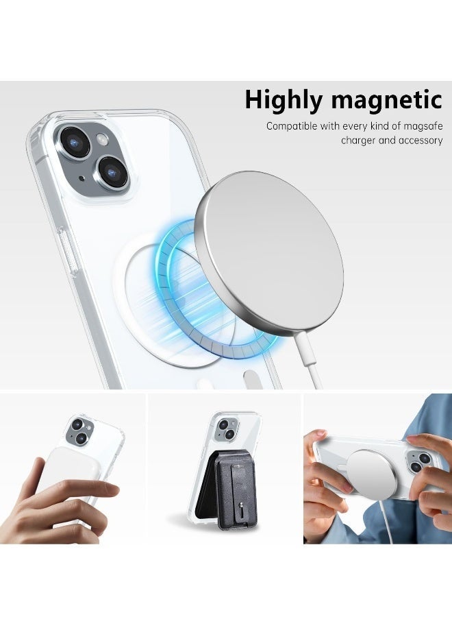 LEDIN Magnetic Clear Case for iPhone 15 Compatible with MagSafe, Military-Grade Protection, Phone Bumper - Image 2