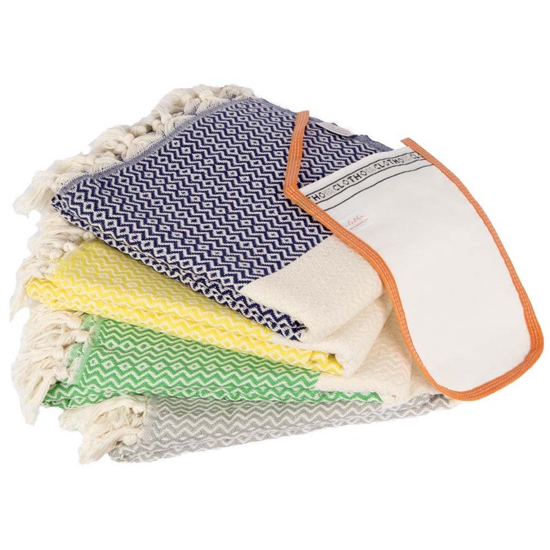 Clotho 4 Pack Turkish Bath Towels  100 Cotton 38 X 64 Inc  Beach Towel Set of 4 Oversized  Quick Dry Turkish Towels