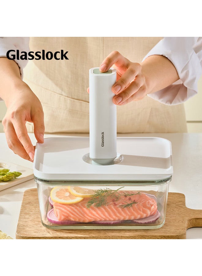 Glasslock Vacuum Storage Container, Large Capacity Food Storage Box, Microwave Safe, Glass Kitchen Organizer, 700ml - Image 3