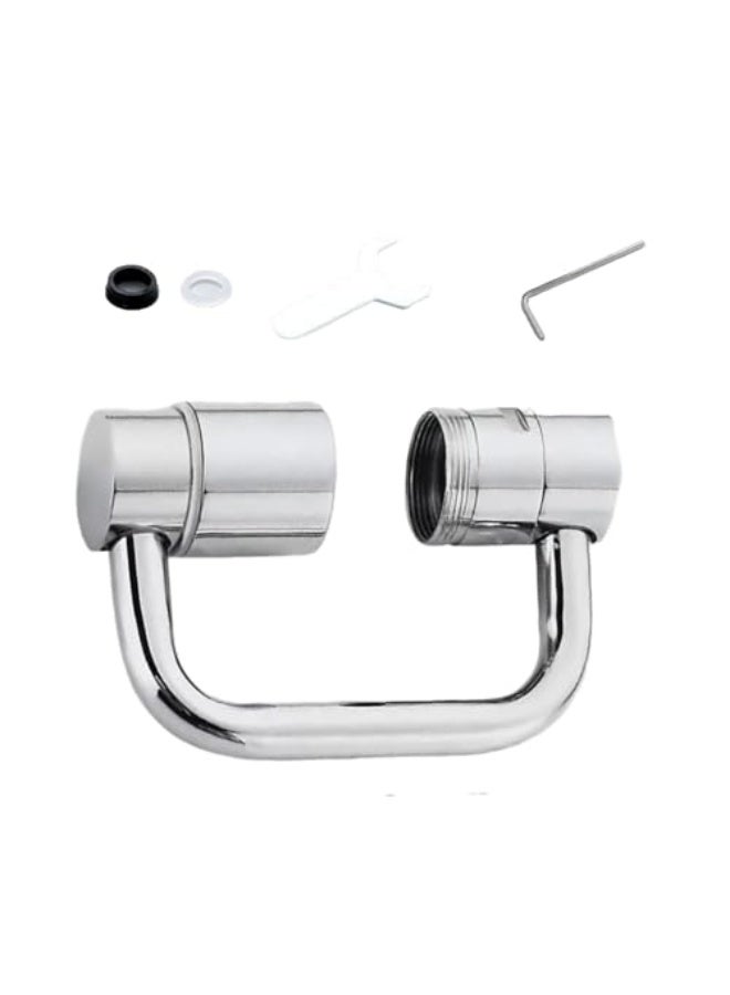 موسع صنبور 1080° لحوض الحمام، وضعيتي تدفق الماء، هواء الصنبور قابل للتدوير بزاوية 1080°، ملحق لصنبور دوار، تمديد صنبور المطبخ لغسل الرأس، تنظيف الحيوانات الأليفة، وتنظيف المنزل اليومي. - Image 1