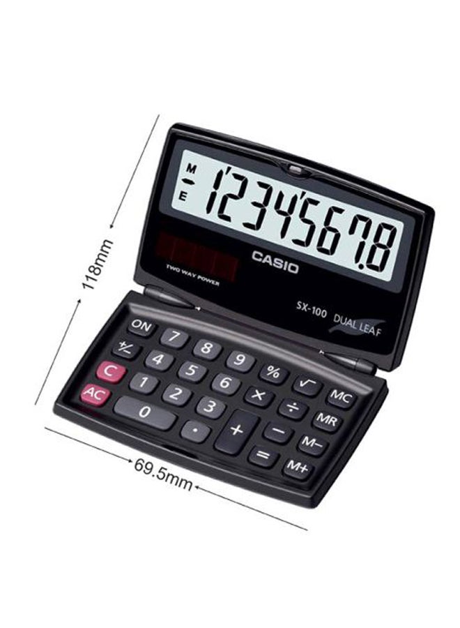 كاسيو آلة حاسبة أساسية طراز SX-100 أسود - Image 3