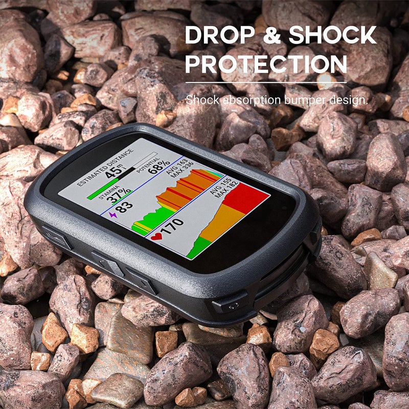 TUSITA Silicone Case Compatible with Garmin Edge 540 | 540 Solar | 840 | 840 Solar - Black - Image 5