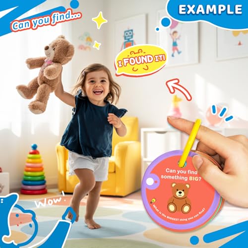 giftoria Home Scavenger Hunt Cards 50 Toddler Indoor Find Learn Activities Fun Educational Games for 35 Year Olds Preschool Boys Girls Early Development Indoor - Image 5