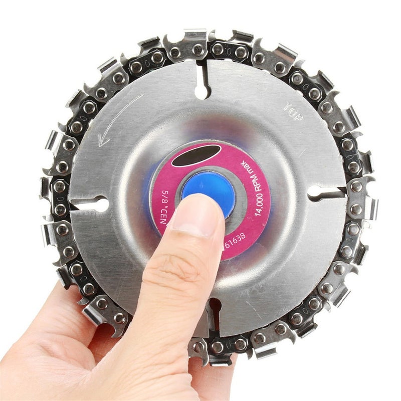 Carefully Selected Yunbei 4 Inches 22 Teeth 5 Inches 14 Teeth Cutting Chain Disc 100/115 Angle Grinder Chain Disc Woodworking Chain Saw(4 inch 22 teeth purple bag 128 grams) - Image 3