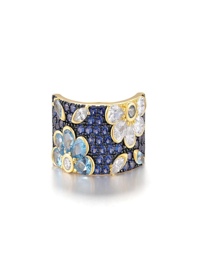 Santuzza 14K Gold Plated Dragonfly Ring Cubic Zirconia 925 Sterling Silver Butterfly Ring, 9, Sterling Silver gemstone, Cubic Zirconia - Image 2