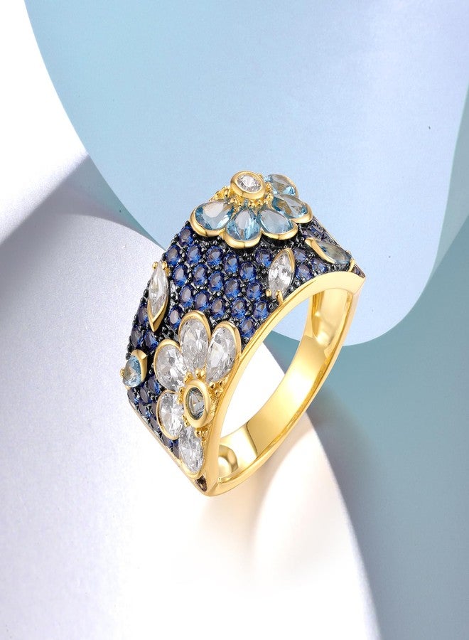 Santuzza 14K Gold Plated Dragonfly Ring Cubic Zirconia 925 Sterling Silver Butterfly Ring, 9, Sterling Silver gemstone, Cubic Zirconia - Image 3
