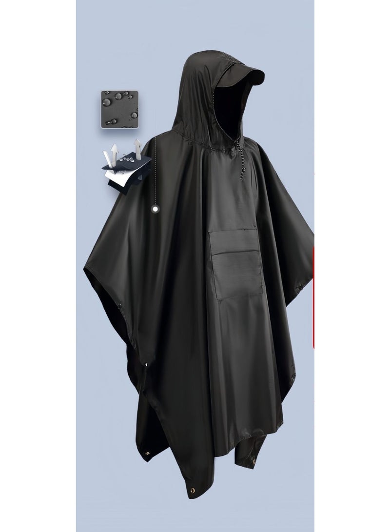 COYO Hooded Rain Poncho for Adult with Pocket, Waterproof Lightweight Unisex Raincoat for Hiking Camping Emergency - Image 4