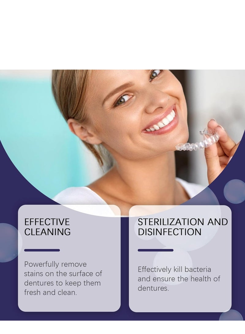 أورالحوي أقراص تنظيف واقي الفم ، العناية بأطقم الأسنان والأقواس ، منظف تجويف الفم لبقع الأسنان وإزالة البلاك ، أقراص التنظيف الفوارة للمثبتات ، التقويم وأجهزة طب الأسنان 12 قطعة - Image 3