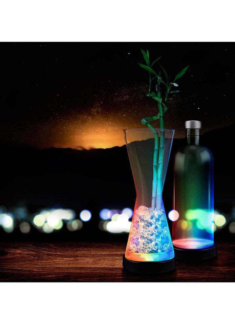 SYOSI 4 عبوات من coasters المضيئة، coasters مشروبات LED قابلة لإعادة الشحن عبر USB، coasters ملونة للمشروبات للنوادي، الزفاف، زينة الحفلات، مناسبة لمجموعة واسعة من الأكواب - Image 5