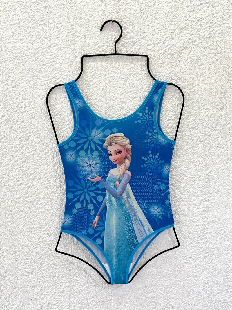 Rs Ramuni Girls Swimsuit Frozen Blue Digital Printed Swimwear Pool Swimsuit Kids Swimsuit  - Image 1