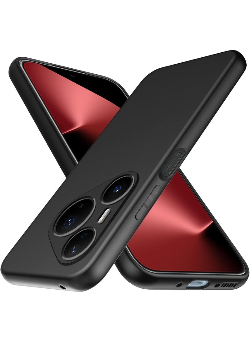 Case for Huawei Pura 80 Pro/Pura 80 Pro Plus Soft TPU Flexible Slim Fit Matte Black Cover Precise cutouts compatible for Huawei Pura 80 Pro / 80 Pro Plus - Image 3