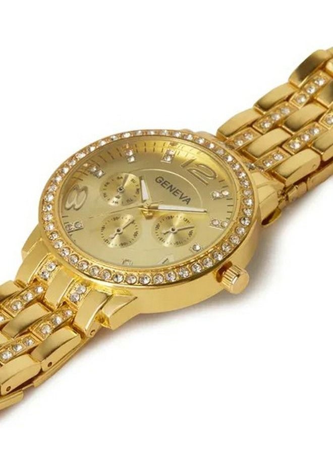 Geneva - Women's Water Resistant Stainless Steel Analog Watch AWNTG-01-W0011 - 37 mm - Gold - Image 1