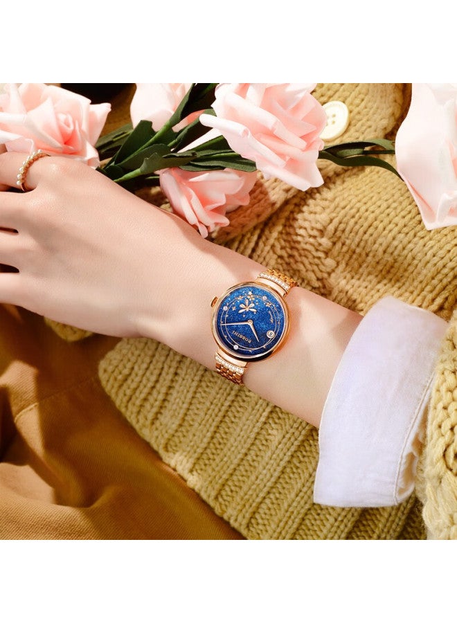 Rossini Women's Automatic Mechanical Watch Luxury Brand Genuine Starry Sky New Year Birthday Gift New Model - Image 1