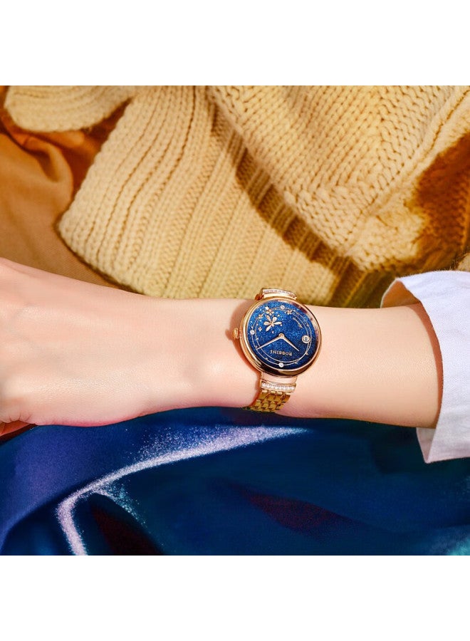Rossini Women's Automatic Mechanical Watch Luxury Brand Genuine Starry Sky New Year Birthday Gift New Model - Image 2