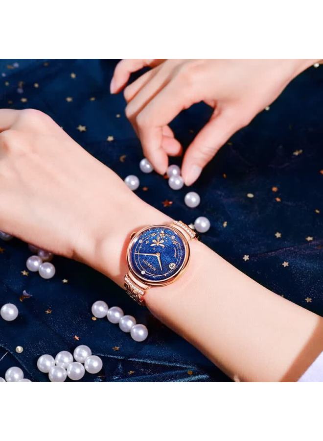 Rossini Women's Automatic Mechanical Watch Luxury Brand Genuine Starry Sky New Year Birthday Gift New Model - Image 4