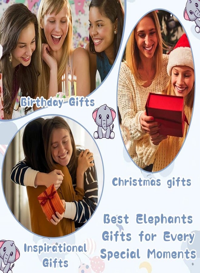 Exacoo Handmade Positive Crochet Elephant with Inspirational Card, Emotional Support Desk Decor Perfect Birthday Valentine's Day & Graduation Gift for Women Men Sister and Friends Cute Encouragement Present - Image 5