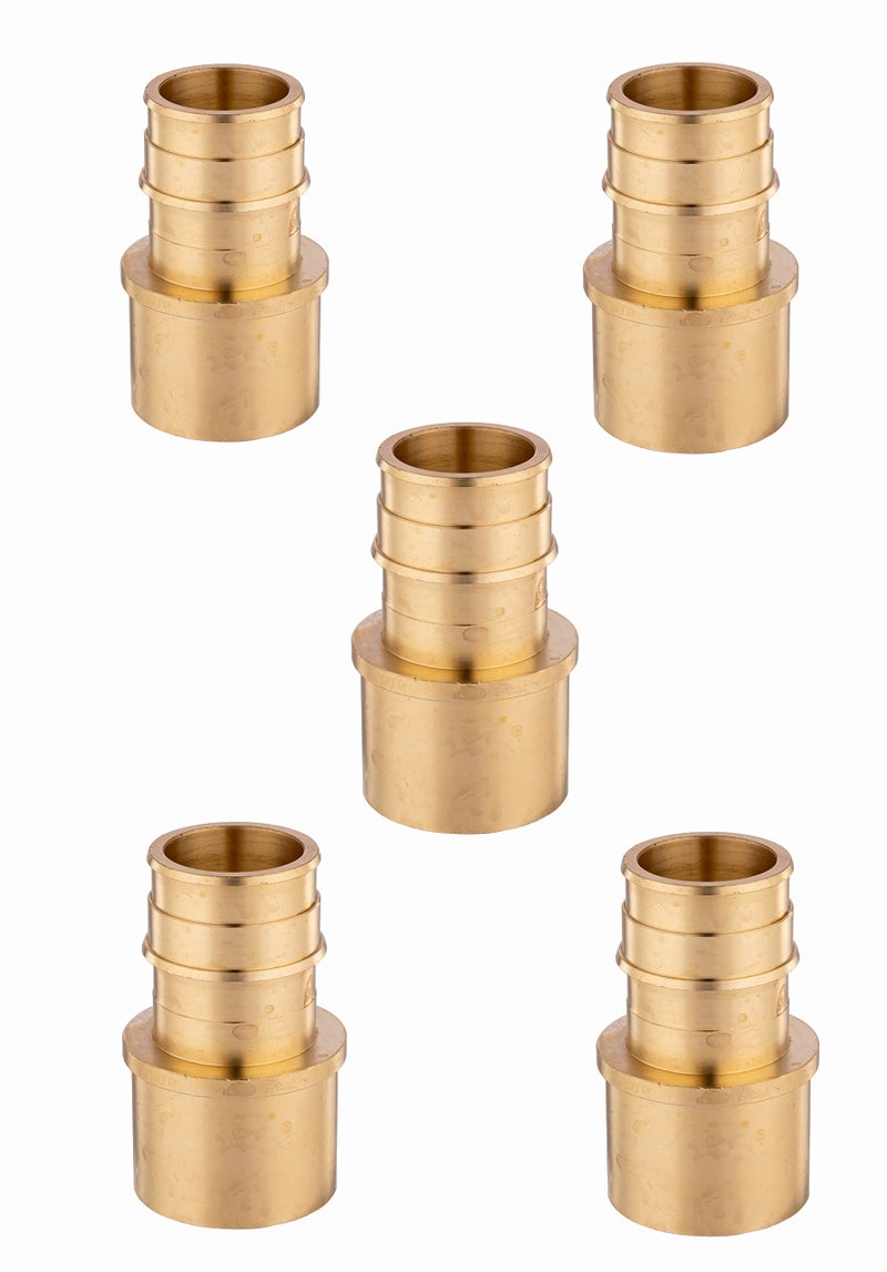 EFIELD (Pack of 5) EFIELD Pex A Full Flow Expansion Brass Fitting 3/4"x 3/4" Female Sweat Adapter (Over the Copper Pipe), ASTM F1960,(PEX1960054-5PCS) - Image 5