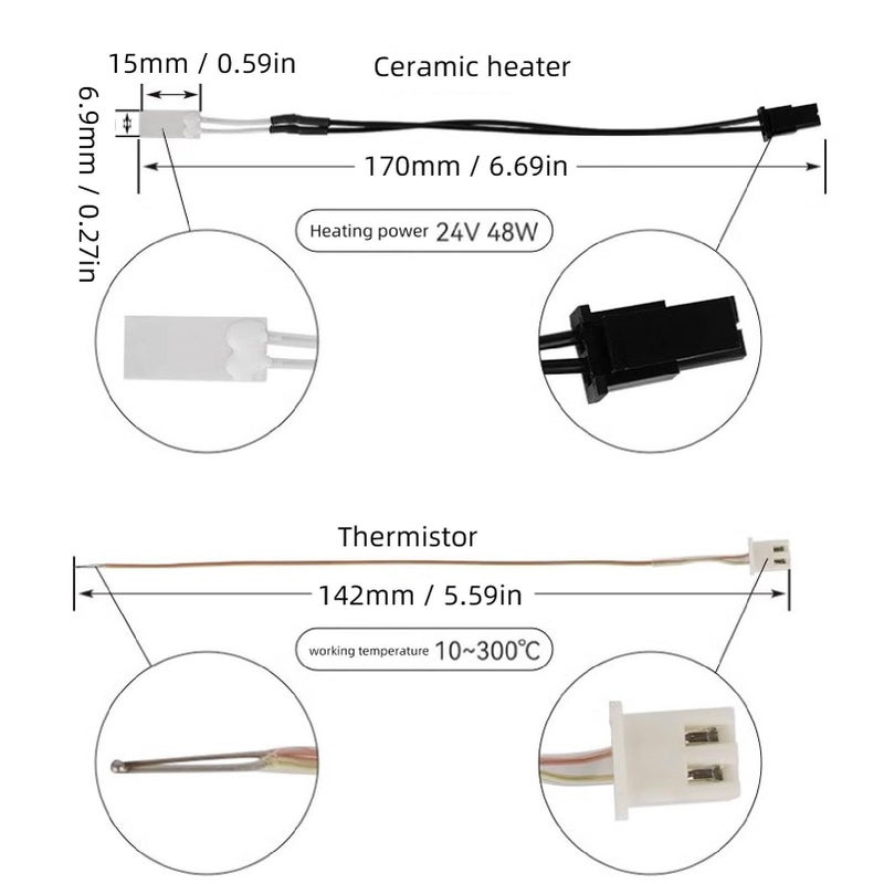 Hardened Steel Nozzle 0.4mm 0.6mm 0.8mm Hotend Kit For 3D Printer Rapid Heating Upgraded Materials - Image 5