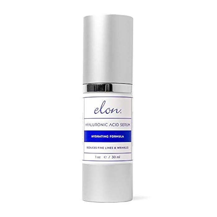 Elon Hyaluronic Acid Serum for Face & Neck - Revitalizing Daily Facial Serum Vitamin C and Hyaluronic Acid, E & Jojoba Oil - Promotes Deep Hydration & Collagen Production - Suitable for all Skin Types - Image 1