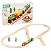 BRIO Classic 65th Anniversary Wooden Train Set 32Piece FSCCertified Wood Train Set Includes Wooden Trains Wagons Bridge Tracks Compatible Classic Kids Ages 2 Up - Image 3