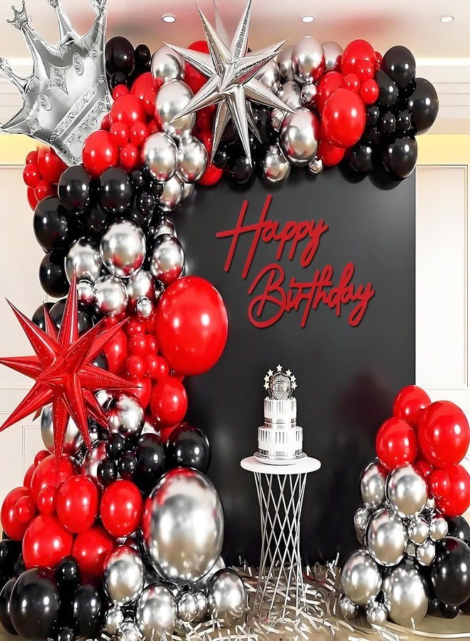 MASTRON Happy Birthday Sign for Backdrop - Red Felt 'Happy Birthday' Letter Sign for Balloon Arch Backdrop Decorations - 1 Count, Unisex, All Ages, Men, Women - Image 4