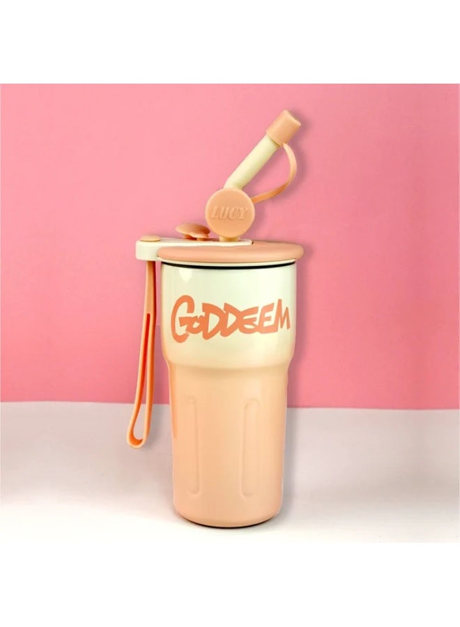 LITTLE SURPRISE BOX Pink Ombre Shaded Stainless Steel  Tumbler Water Bottle, 550ml - Image 1