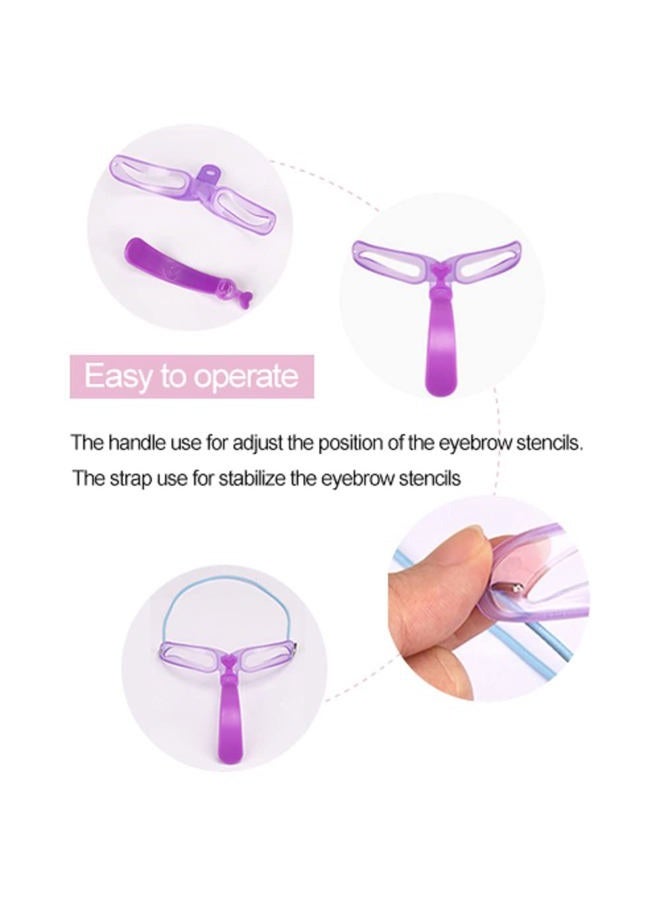 Amariver Eyebrow Stencils, Eyebrow Template, Eyebrow Shaping Kit,8 Styles Reusable Eyebrow Stencil with Handle and Strap, Washable - Image 5