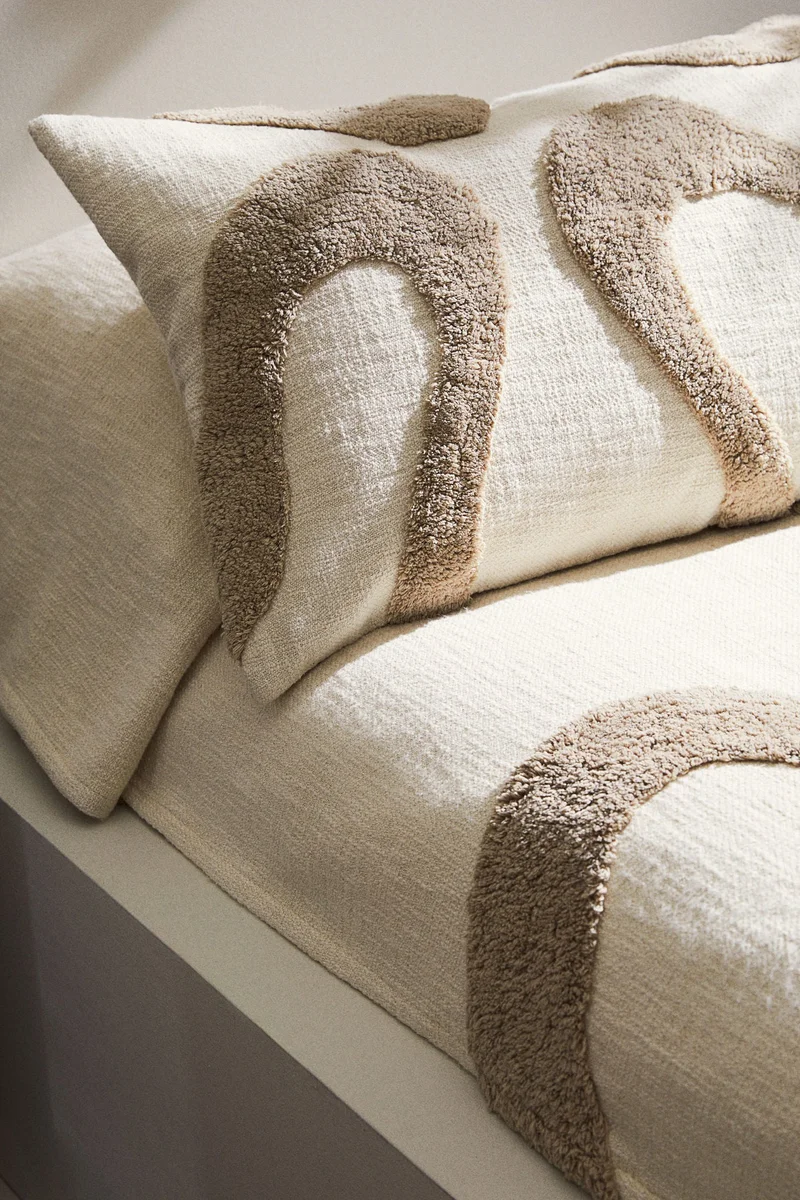 H&M Patterned Cotton Cushion Cover