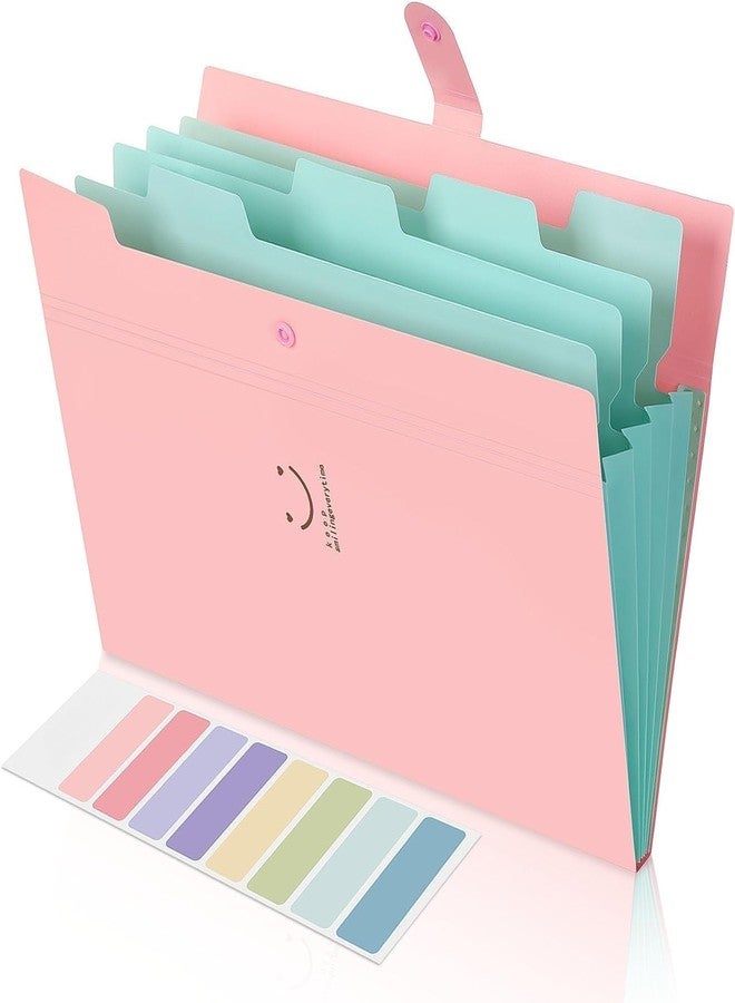 Corslet Cute File Folders for Documents | Document Folder | 5 Pocket Expanding File Folder File Organiser for Documents Accordion File Organizer, Letter Size, School Office Supplies - Image 1