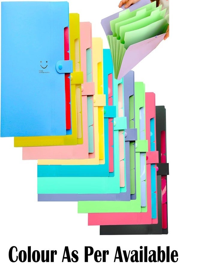 Corslet Cute File Folders for Documents | Document Folder | 5 Pocket Expanding File Folder File Organiser for Documents Accordion File Organizer, Letter Size, School Office Supplies - Image 2