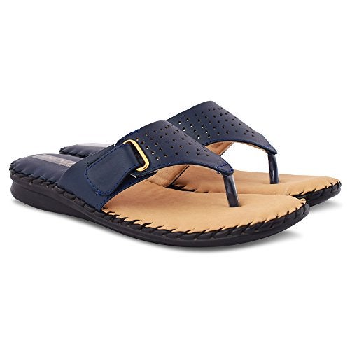 Denill Women Comfortable Soft Paded Doctor Flats (Blue) UK-7 Slipper - Image 1
