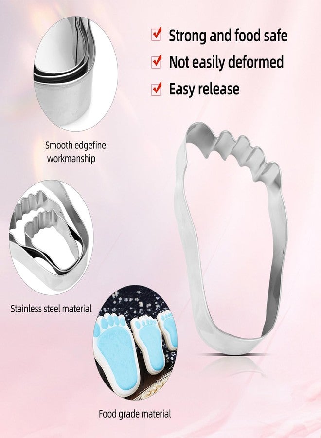 SK Foot Cookie Cutter for Baby Girl Boy Shower, Footprint, Party Favors Set of 3 (Foot)-3.75" - Image 3