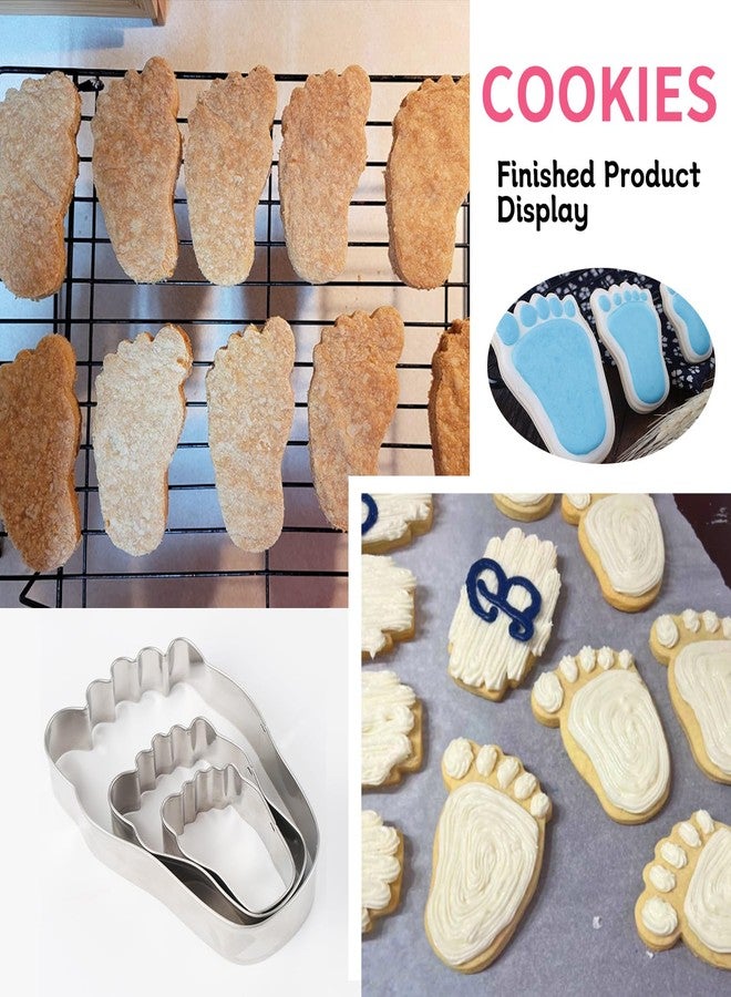 SK Foot Cookie Cutter for Baby Girl Boy Shower, Footprint, Party Favors Set of 3 (Foot)-3.75" - Image 4